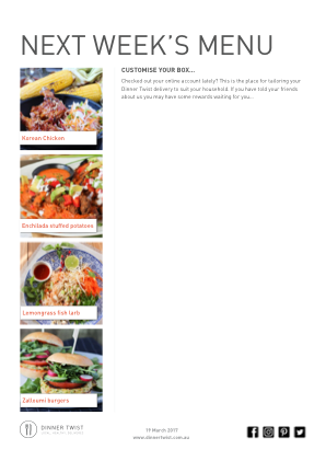 Dinner Twist recipe book 5