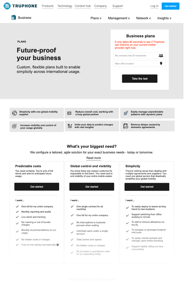 Truphone wireframe 2