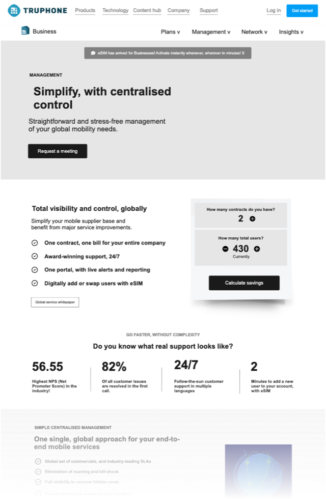 Truphone wireframe 3