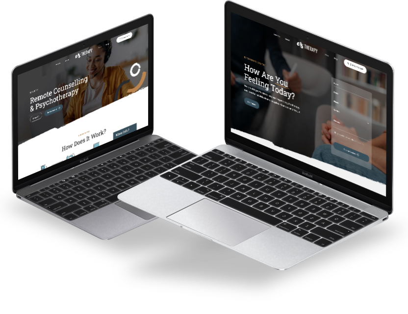 ES Therapy website before and after