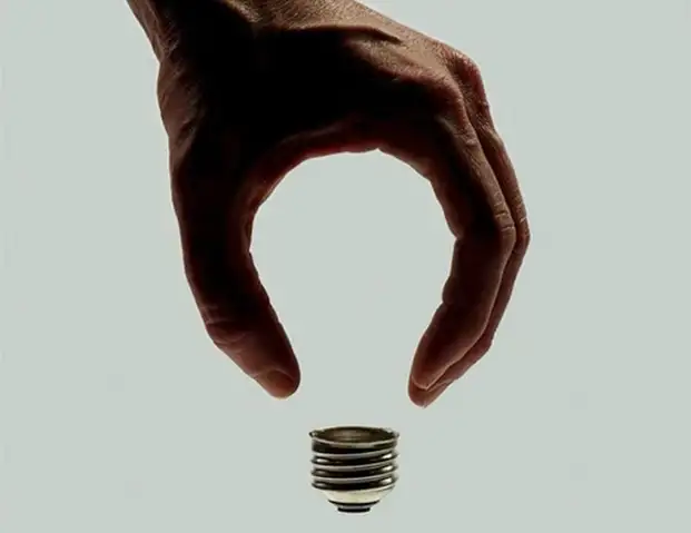 Negative light bulb image