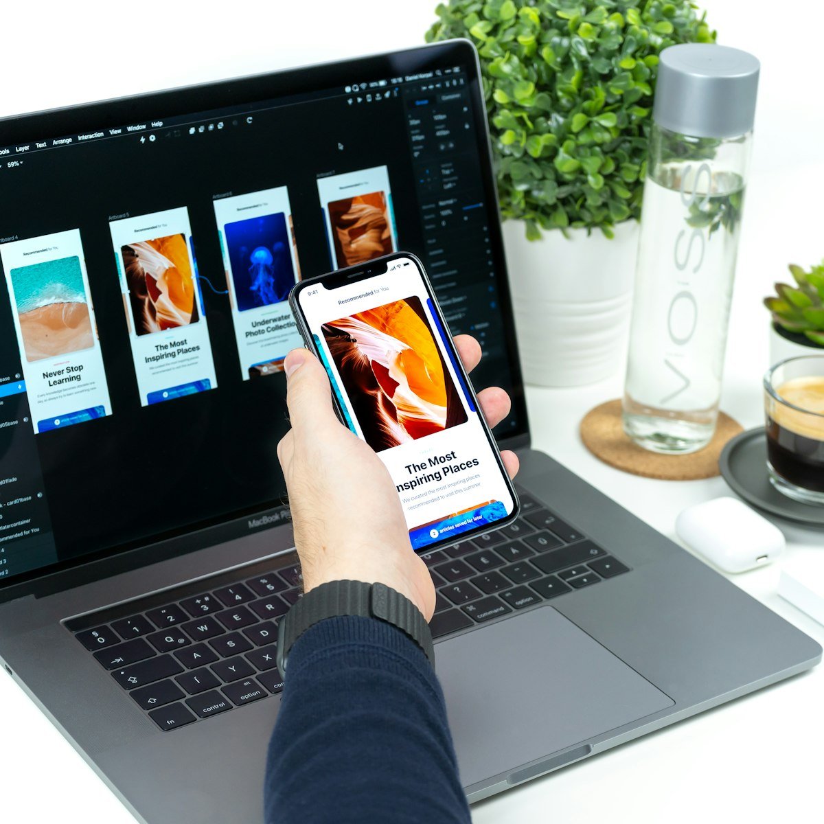 Portfolio website showcase